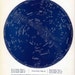 1887 september & october star map original antique celestial print of the month