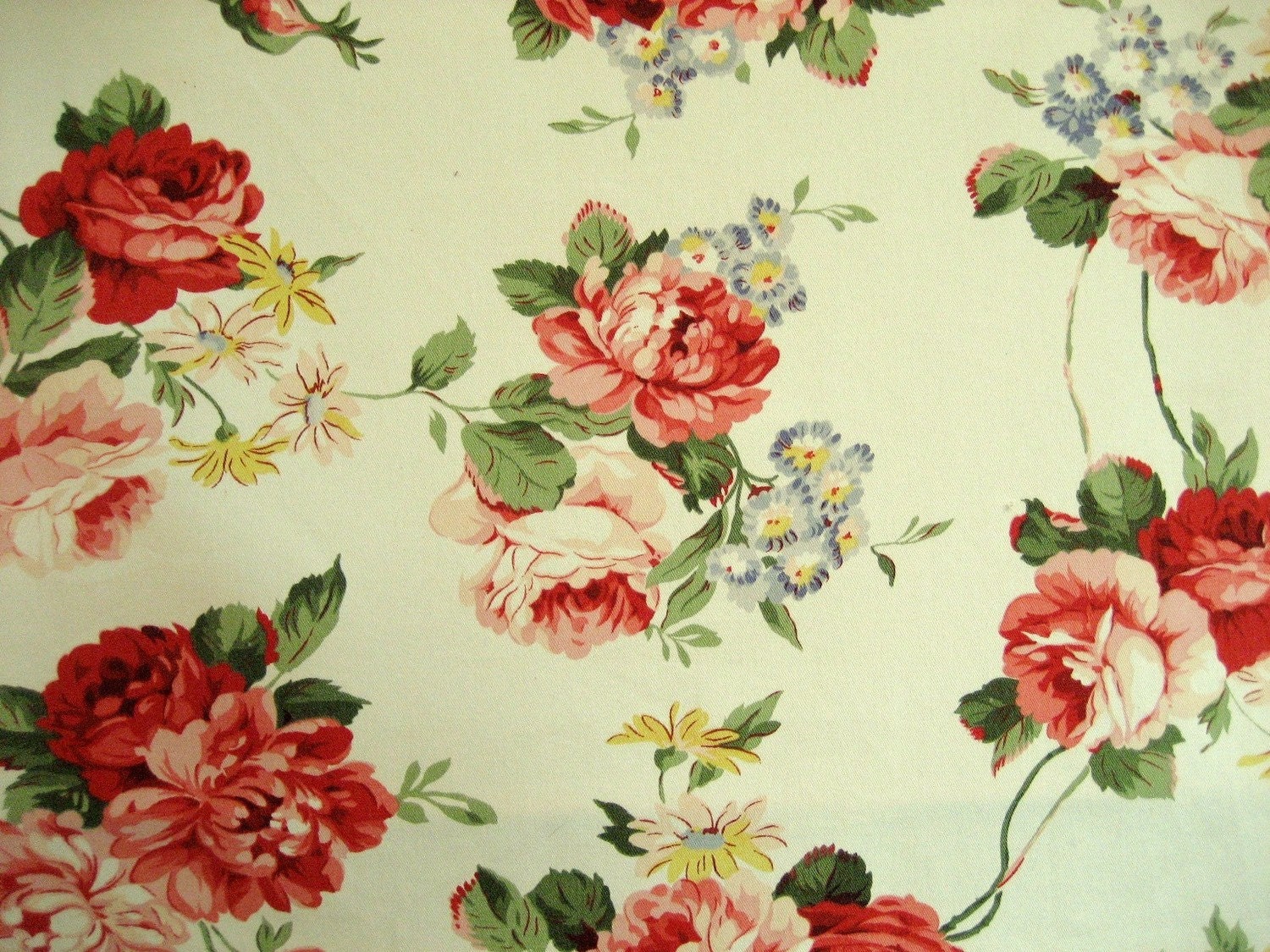 Daniella Ralph Lauren Shabby Chic Big Cabbage Roses Twill