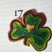 Vintage Shamrock or 3-Leaf Clover With Golden Heart Enameled Brooch-Pin