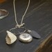 The Mariner's Cove. Anchor Locket, barnacle and sea stone necklace