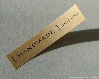 104 Handmade With Love STICKERS - Kraft stickers 104 Kraft Labels