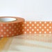 Japanese Washi Tape PEACH PINK Polka Dots 15mm Gift Packaging