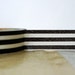 Japanese Black and White Washi Tape - Thick Horizontal Black Stripe Pattern mt 15mm SINGLE