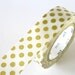 Gold Washi Tape BIG Dots 15mm Japanese MT Gold Masking Tape - diy Wedding Invitation Seal Bridal Shower PrettyTape