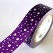 Galaxy Space Out Purple Washi Tape EGGPLANT 15mm Japanese MT Dots Masking Tape - Pretty Tape