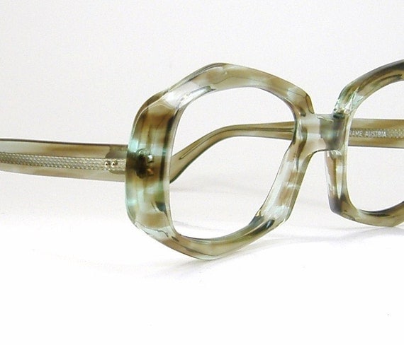Vintage1970s Womens Multi Colored Charcoal Blue Eyeglasses