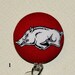 Retractable ID Badge Holder - University Of Arkansas Razorbacks