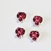 4 Rose Heart Swarovski Crystal sew ons