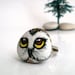 Woodland Owl Hand Painted Whimsy Ring- Adjustable, original wearable art