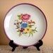 Hand Paint Floral Plate, Spring Home decoration, Romantic Flower Bucket