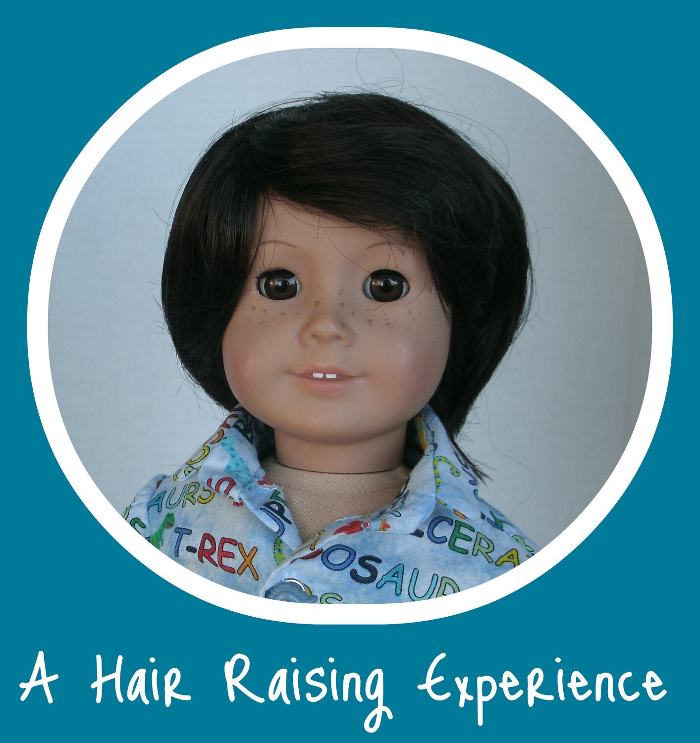 Dark Brown Boy Doll Wig for American Girl 18 Inch Doll