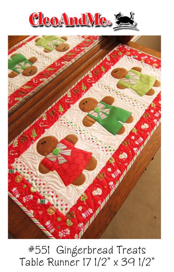 gingerbread treats table runner pattern by cleo and me gingerbread treats table runner pattern by cleo and me