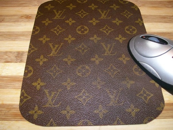 Louis Vuitton Monogram Leather Fabric Mouse by RecycledDesigner