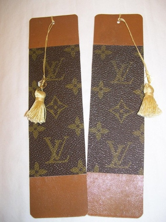 Louis Vuitton Monogram Leather Fabric Bookmark