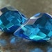 SALE Aqua Blue Teardrop Beads, Briolettes, .60 each LAST ONE 10pcs Aqua Briolette Beads - Crystal Faceted 10mm x 13mm