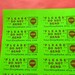 30 PERSONALIZED Do Not Bend Labels. 1 Sheet of Neon Green 1-Inch Labels. Color. 2581