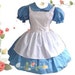 CLEARANCE SALE 50% Off Alice in Wonderland Dress and Apron Womens LAST 3X Blue and White Costume