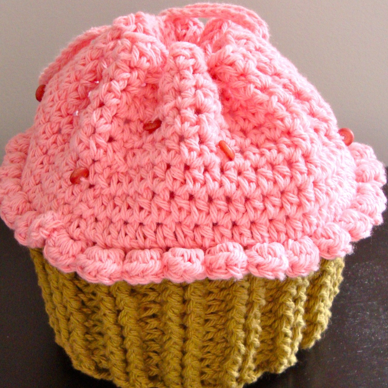 CROCHET CUPCAKE PURSE-No. 32 by DesignsbyLilly by DesignsbyLilly