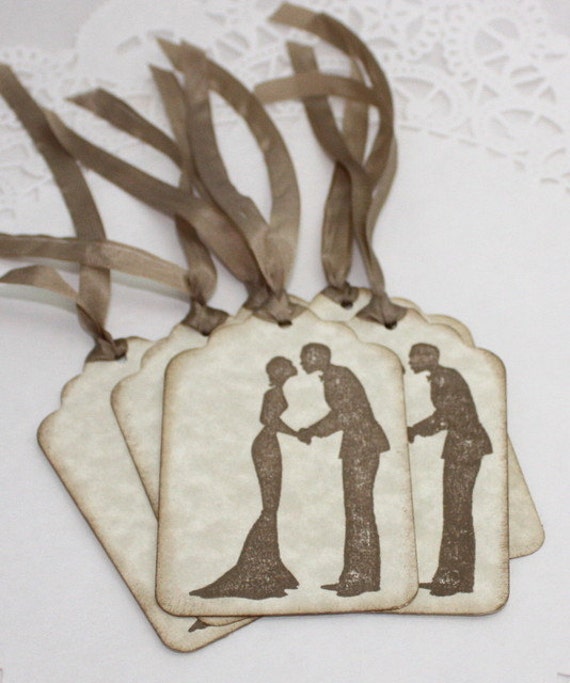 Tags/Silk Ribbon, Wedding Favor Tags, Bridal Shower Tags, Favor Tags ...