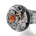 Steampunk Ring, Baltic Amber & Pinstripes Vintage Watch Movement - Adjustable Ring