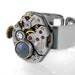 Steampunk Ring, Labradorite and Vintage Watch Movement - Adjustable Steampunk Ring