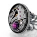 Steampunk Ring, Amethyst Crystal & Vintage Watch Mechanism - Adjustable Ring