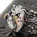 Steampunk Ring, Black Diamond Crystal & Vintage Wittnauer Watch Mechanism - Adjustable ring