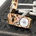 Red Brass Steampunk Cuff Links with Vintage Watch Movements - Wedding Cuff Links
