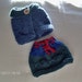 Blue green red vest and skirt for 10 to 12 inch waldorf doll