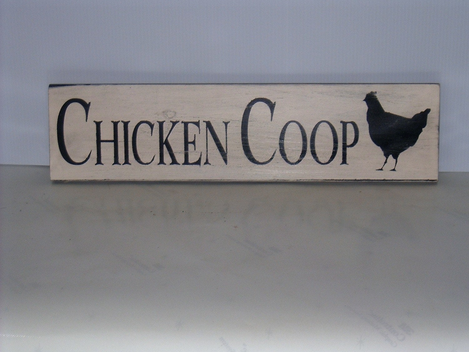 chicken coop sign wooden shabby chic