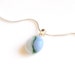 Green Blue and White Pendant Necklace Fused Glass