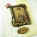 Mini Journal with Antique Linen and Decorative Frame