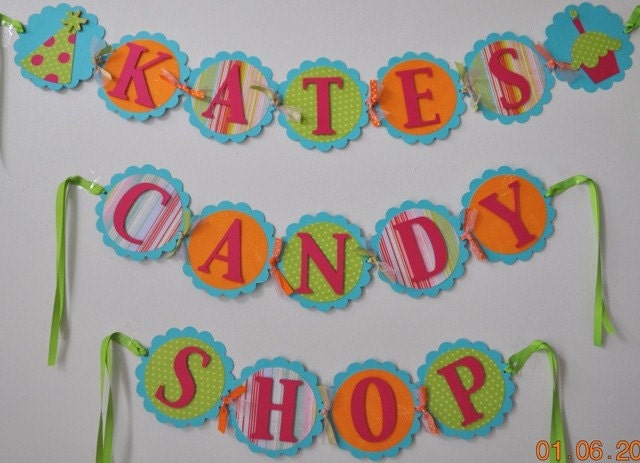 Candy Shop Birthday Banner