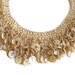 crochet fringe necklace,vintage recycled buttons