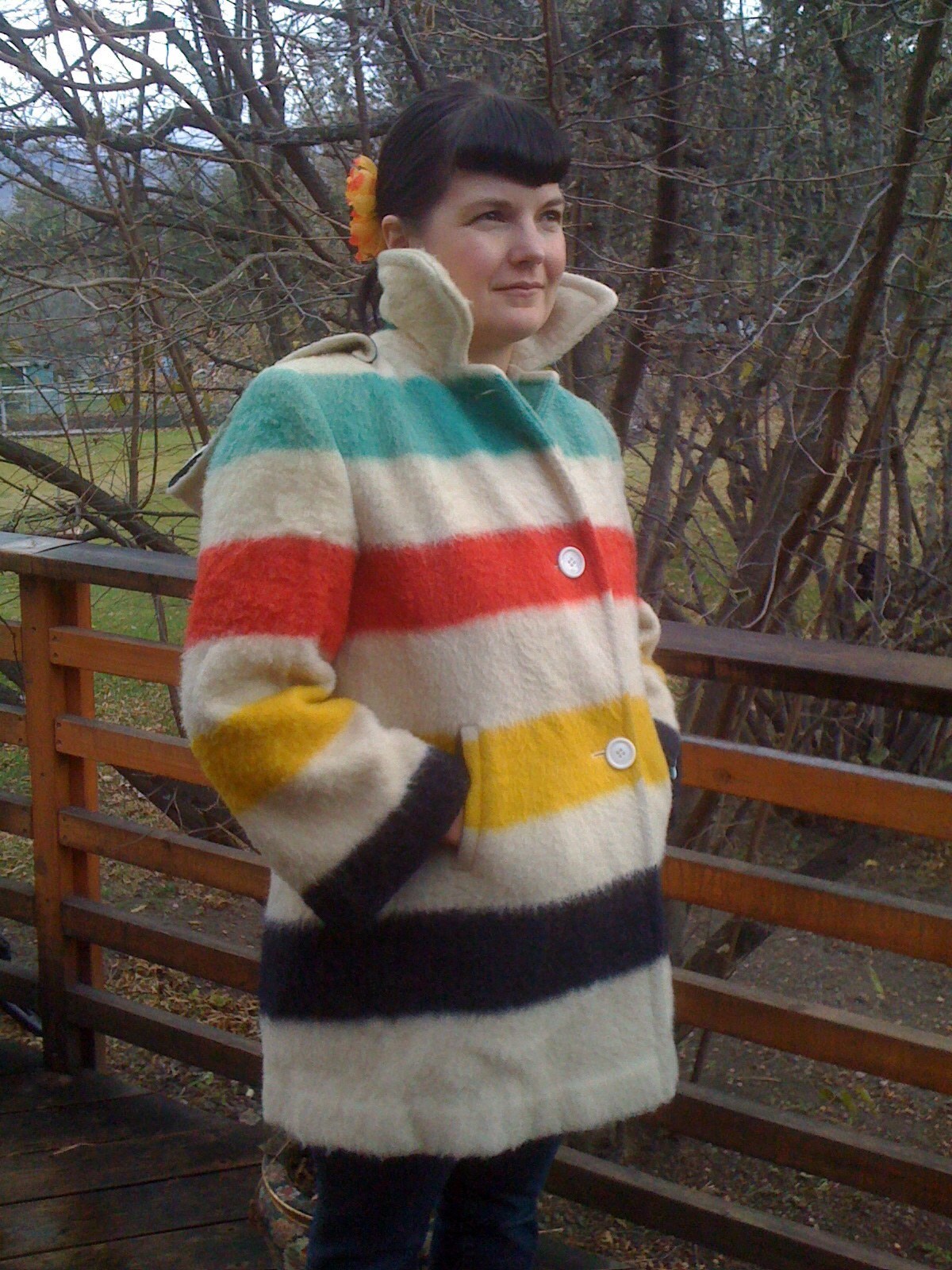 Vintage Hudson's Bay Point Blanket Coat