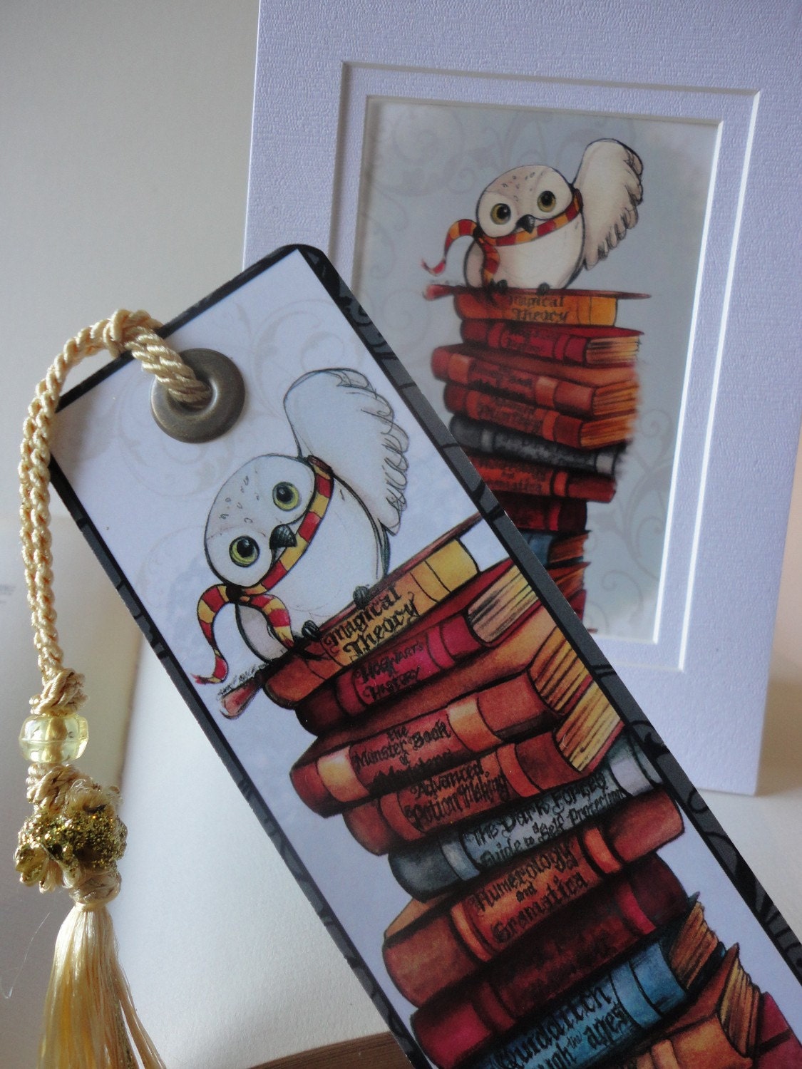 harry potter bookmark matted print set