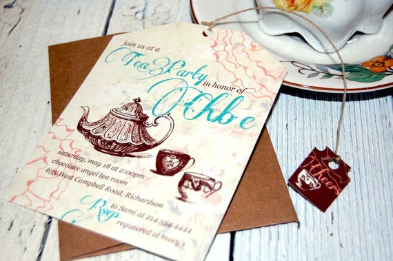 Unique Tea Party Invitations 2