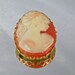Vintage Cameo Brooch Victorian Revival Young Woman Portrait