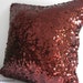 Starry Night. Luxury Glamour. Sparkling Brown Sequins Embellished Pillow Cover