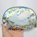 When Pig Flys In Spring. Sweet Blue Yellow Flowers Zipper Pouch Cosmetic Pouch. Blue Flying Piggy