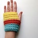 handwarmers. color block.