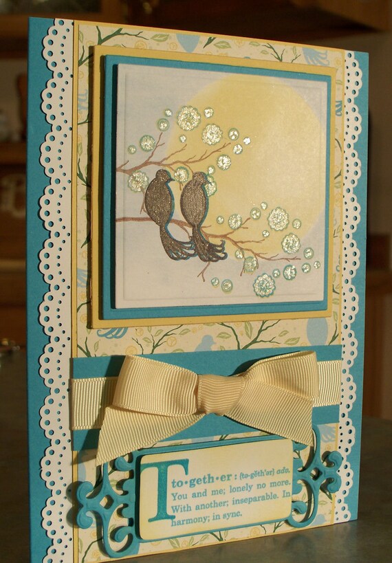 Handmade Anniversary Card Stampin Up Bird on a Branch