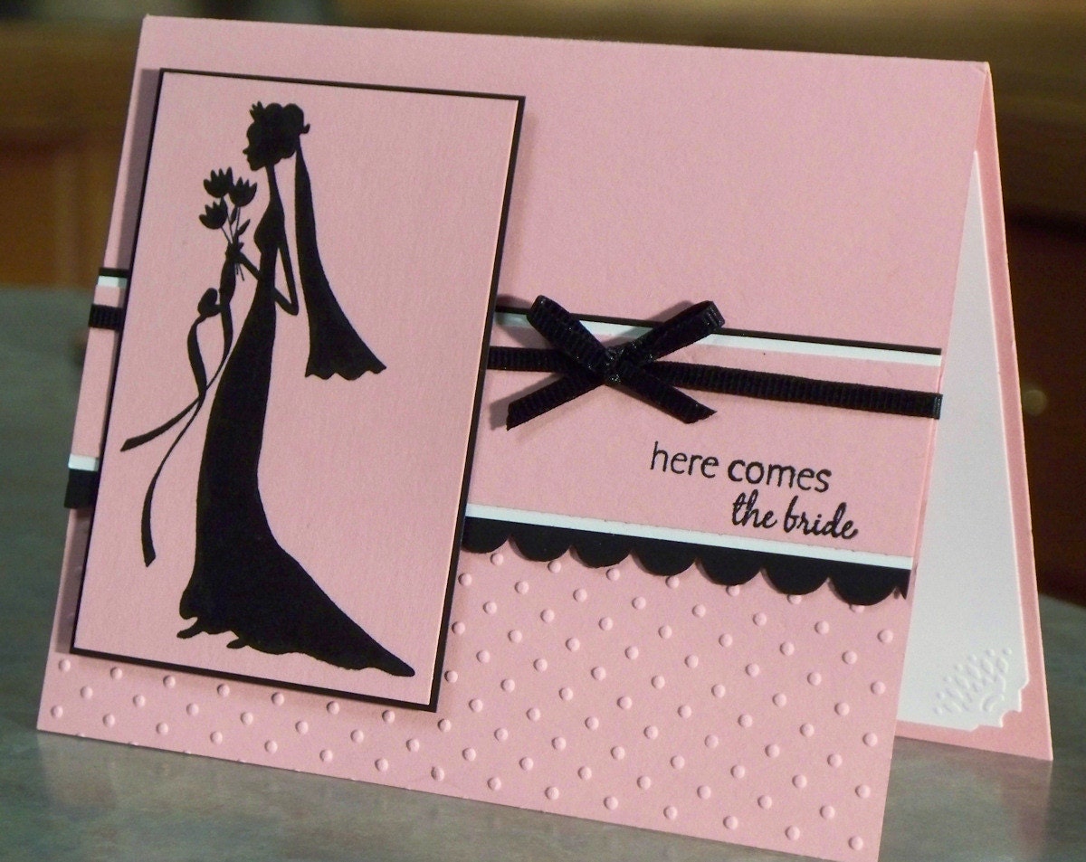 Handmade Bridal Shower Card using Stampin Up She's All