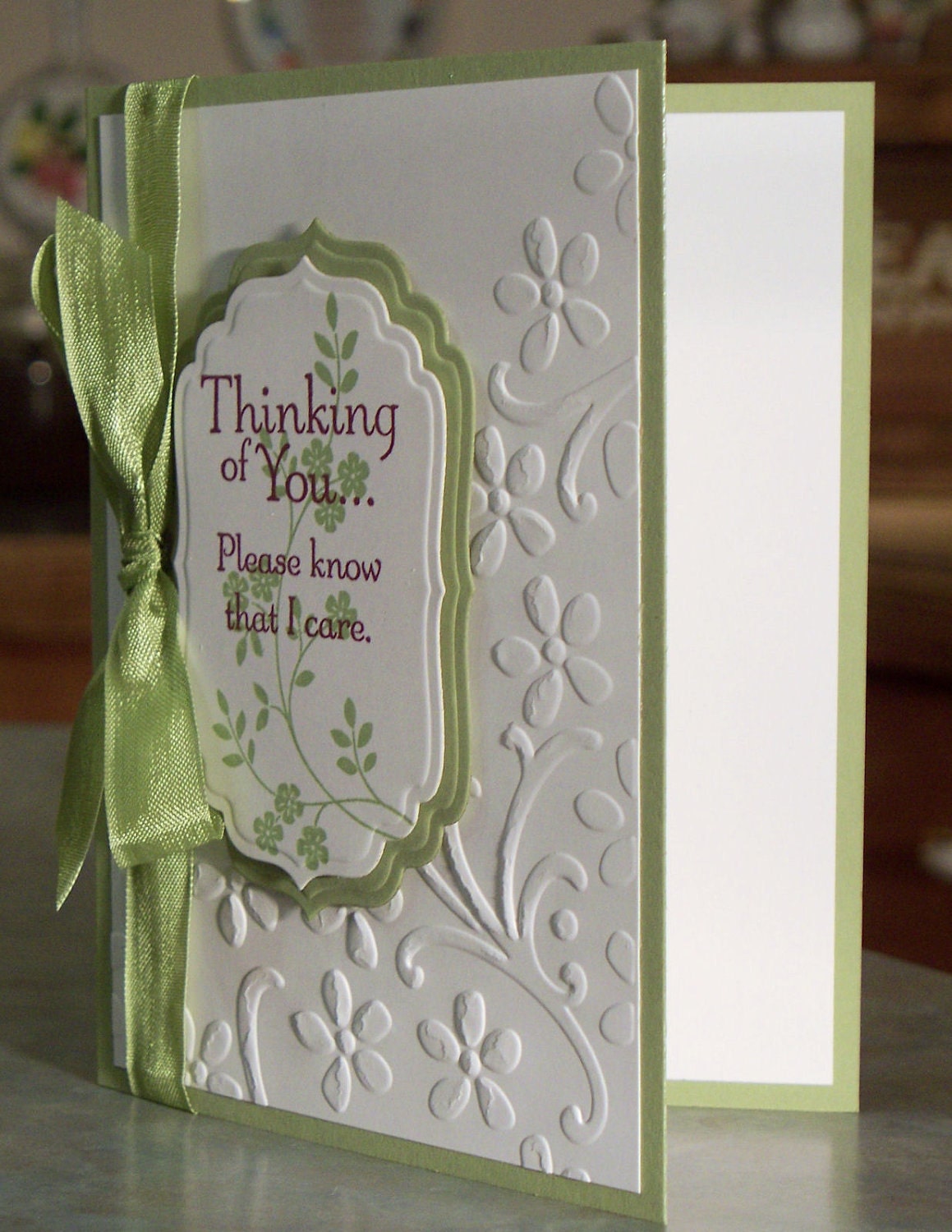 Handmade Sympathy Card Stampin' Up Thoughts