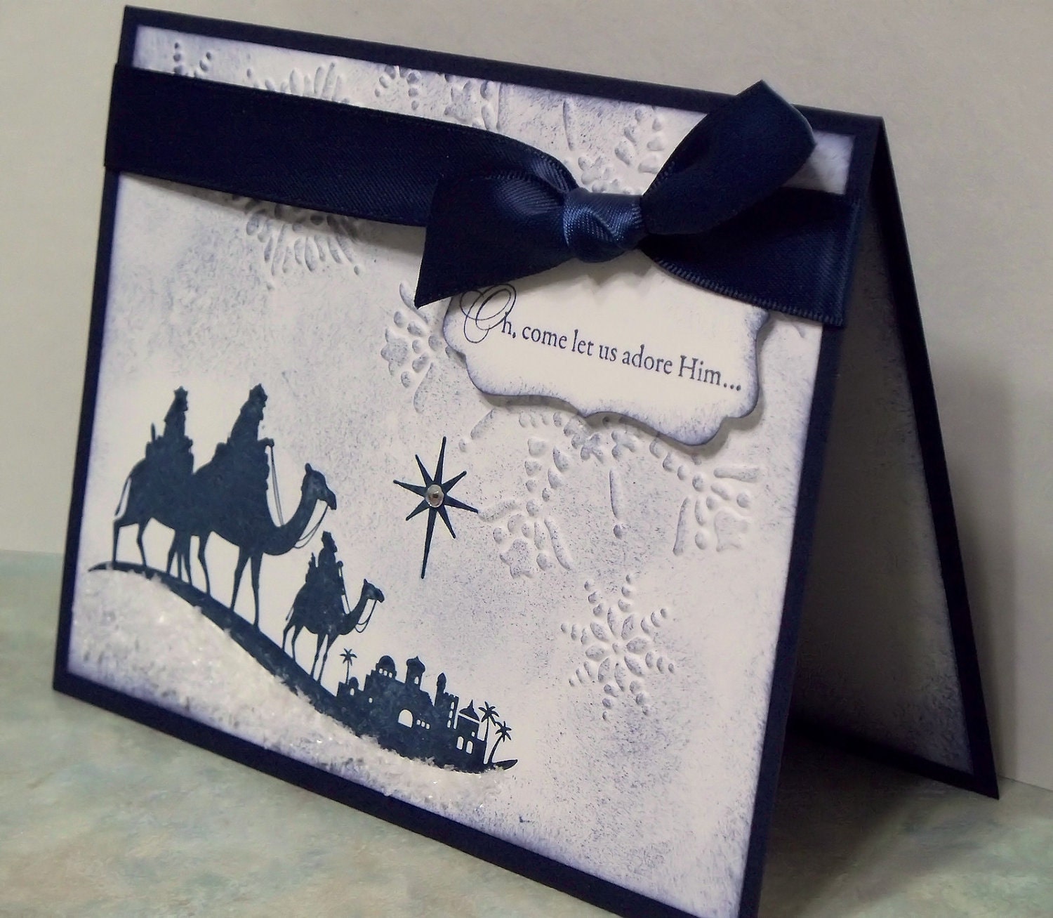 Handmade Christmas Card Stampin Up COME To BETHLEHEM Wise