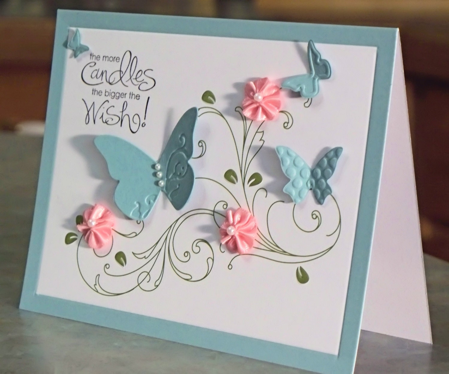 Handmade Birthday Card Stampin' Up Whimsical Words