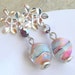Lampwork Earrings Ice Water Shimmering Winter Fashion Christmas Handmade Jewelry