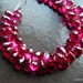 SALE - Fuchsia Pink Corundum Quartz Faceted Teardrops, 7-8mm long - Set of 10