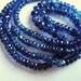 RESERVED for Melinda - STUNNING AAA Grade Blue Kyanite Faceted Rondelles, 3.5-4mm - 30 pieces