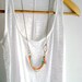 Delighted - boho chic orange turquoise golden antique bronze long necklace